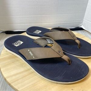 Men’s Reef Santa Ana Flip Flop sandal Water Friendly K-24 Navy/Khaki Size 13